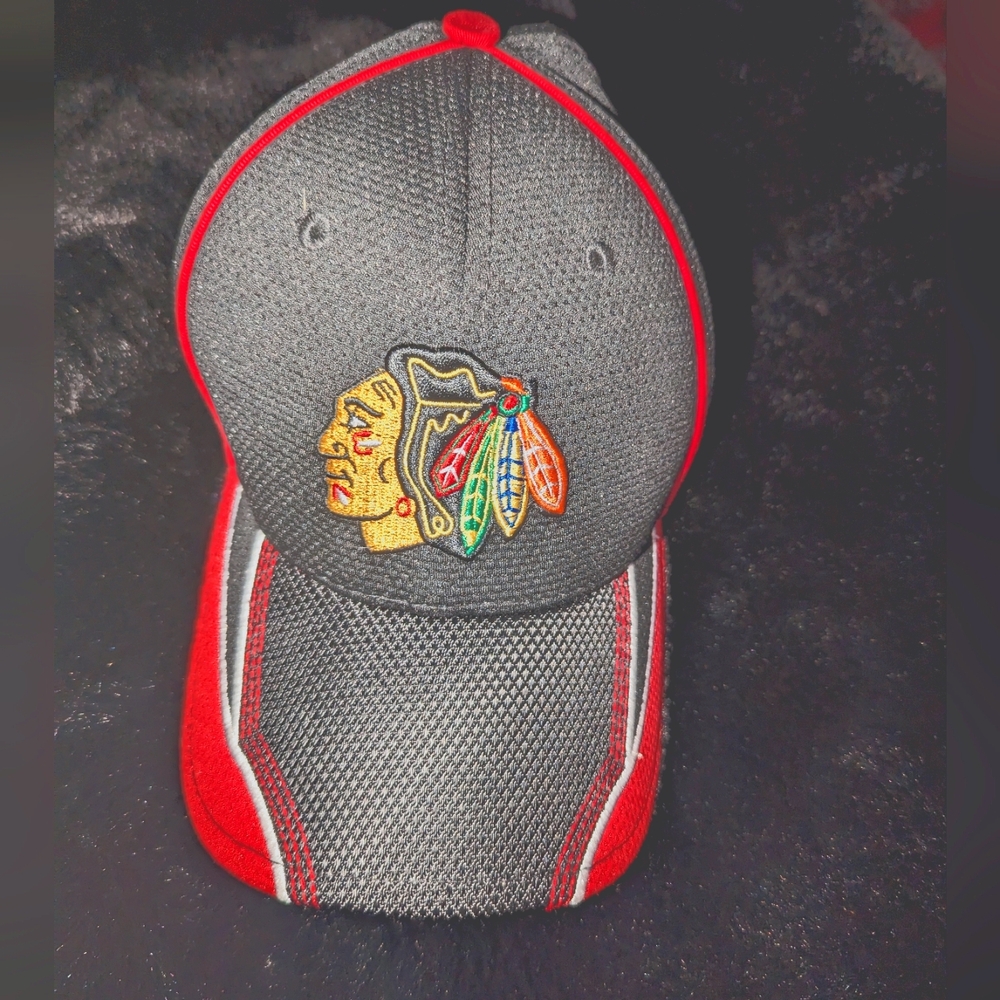 Blackhawk Cap,  M/L. Black and Red